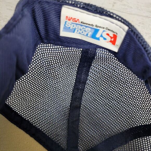 Vintage NASA Kennedy Space Center Hat Blue Foam Snapback Trucker Cap Taiwan 80s - Picture 9 of 10
